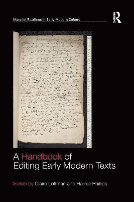 Handbook of Editing Early Modern Texts