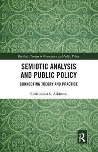 bokomslag Semiotic Analysis and Public Policy