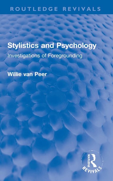 Willie Van Peer - Stylistics and Psychology, Häftad