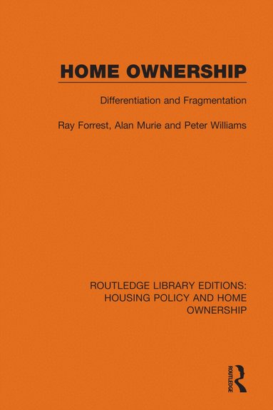 Ray Forrest, Alan Murie, Peter Williams - Home Ownership, Häftad