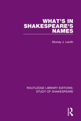 What's in Shakespeare's Names 1
