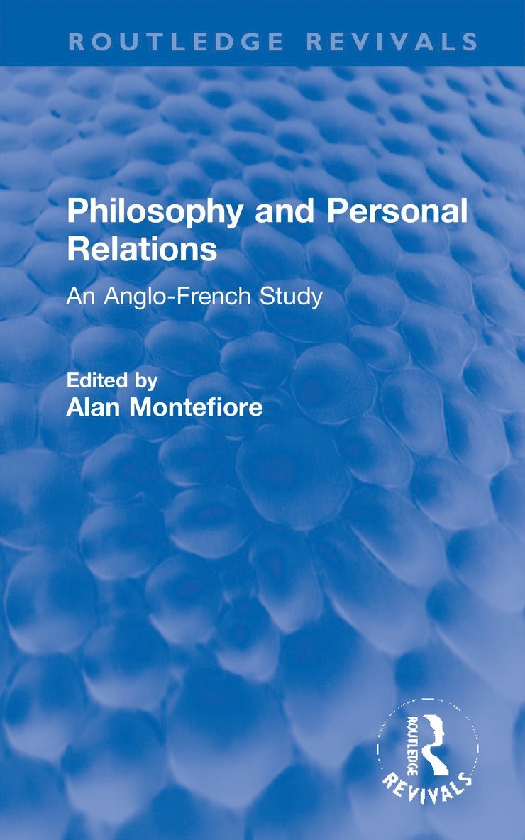 Philosophy and Personal Relations 1