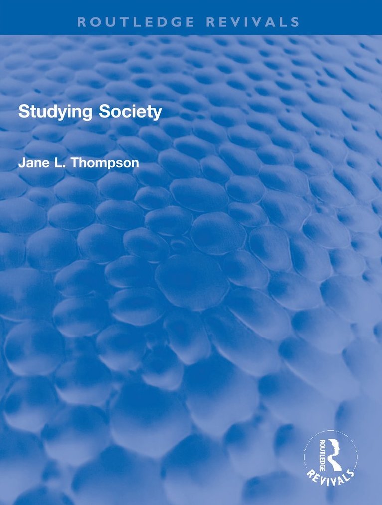 Jane L. Thompson - Studying Society, Häftad