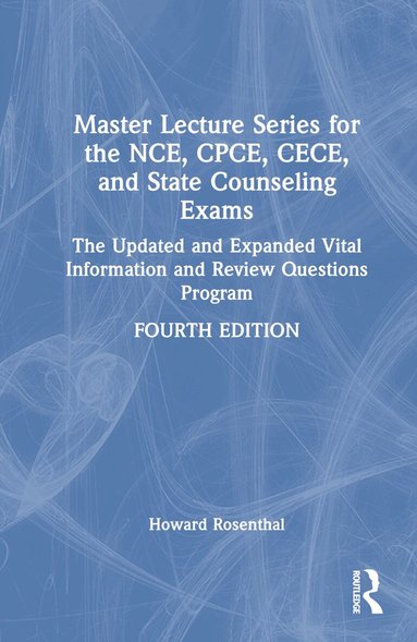 Unknown Author, Howard Rosenthal - Master Lecture Series for the NCE, CPCE, CECE, and State Counseling Exams, Inbunden