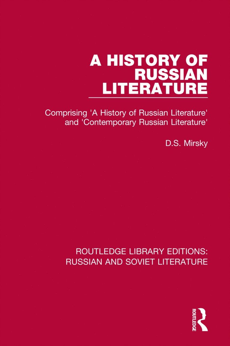 A History of Russian Literature 1