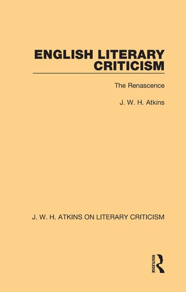 bokomslag English Literary Criticism