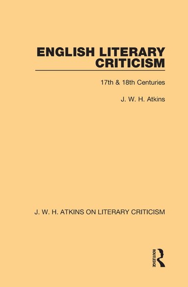 bokomslag English Literary Criticism