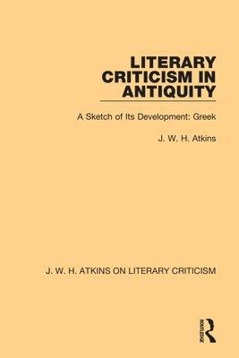 Literary Criticism in Antiquity 1