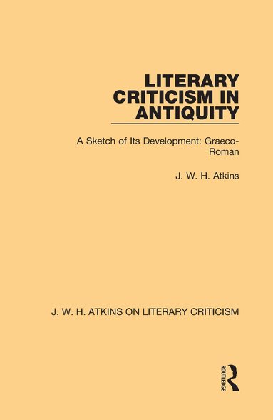 bokomslag Literary Criticism in Antiquity