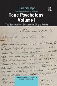 bokomslag Tone Psychology: Volume I