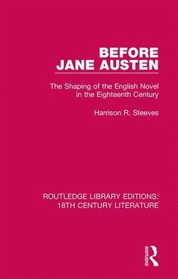 Before Jane Austen 1