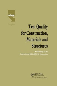 bokomslag Test Quality for Construction, Materials and Structures