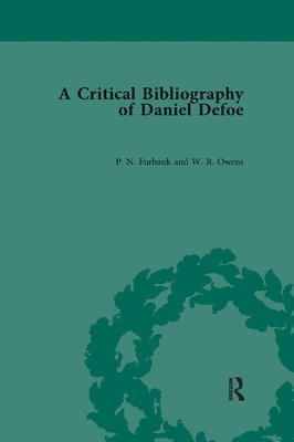 bokomslag A Critical Bibliography of Daniel Defoe