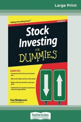 Paul Mladjenovic - Stock Investing for Dummies(R) (16pt Large Print Edition), Häftad