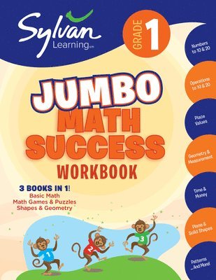 Sylvan Learning - 1st Grade Jumbo Math Success Workbook, Häftad