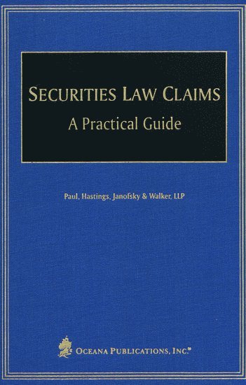 bokomslag Securities Law Claims