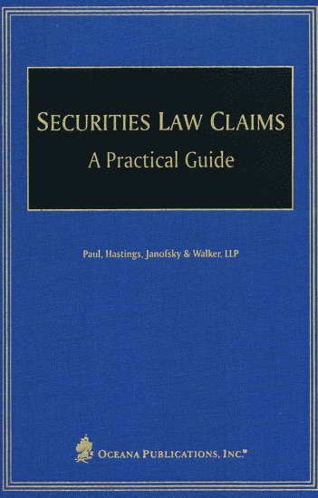 Securities Law Claims 1