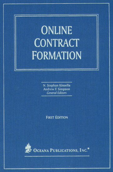 Stephan Kinsella, Andrew Simpson - Online Contract Formation, Inbunden