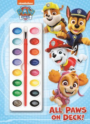 All Paws on Deck! (Paw Patrol): Activity Book with Paintbrush and 16 Watercolors [With Paint Brush and Paint] 1