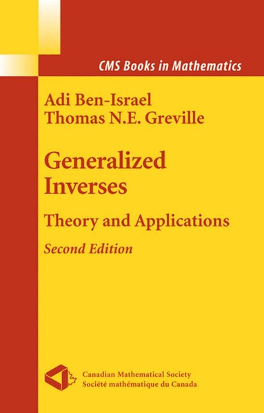 Adi Ben-Israel, Thomas N.E. Greville - Generalized Inverses, Inbunden