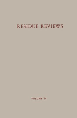 Francis A. Gunther, Jane Davies Gunther, Francis a. Gunther, Francis a Gunther - Residue Reviews, Häftad