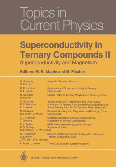 bokomslag Superconductivity in Ternary Compounds II