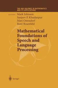 bokomslag Mathematical Foundations of Speech and Language Processing