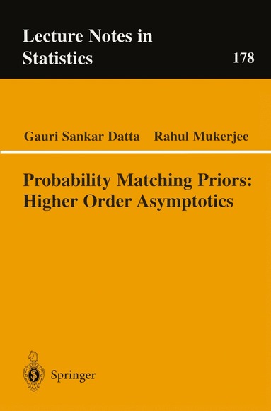 bokomslag Probability Matching Priors: Higher Order Asymptotics