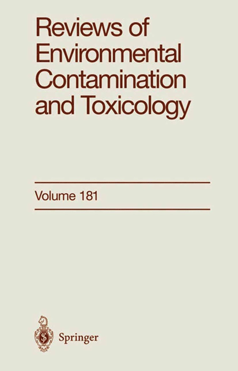 Reviews of Environmental Contamination and Toxicology 1
