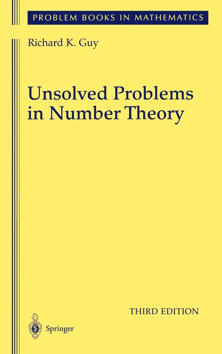 Unsolved Problems in Number Theory 1