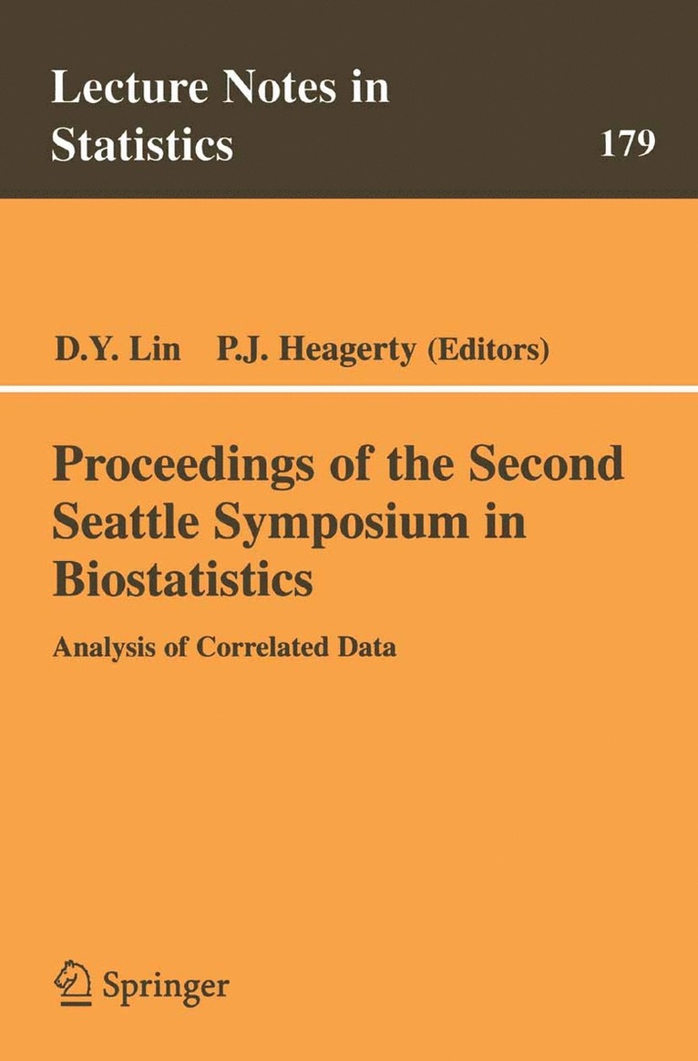 Danyu Lin, Patrick J. Heagerty, D. Y. Lin, P. J. Heagerty - Proceedings of the Second Seattle Symposium in Biostatistics, Häftad