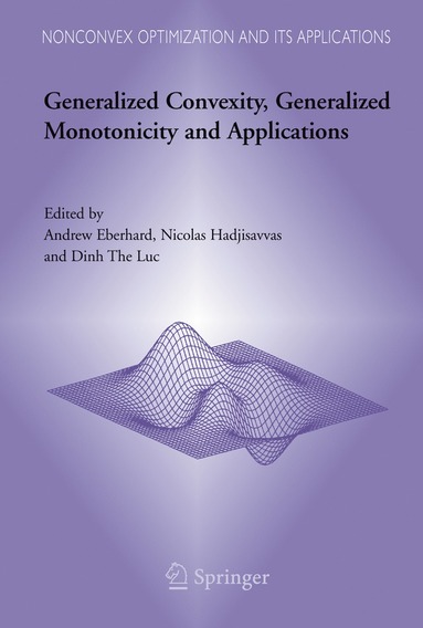 bokomslag Generalized Convexity, Generalized Monotonicity and Applications