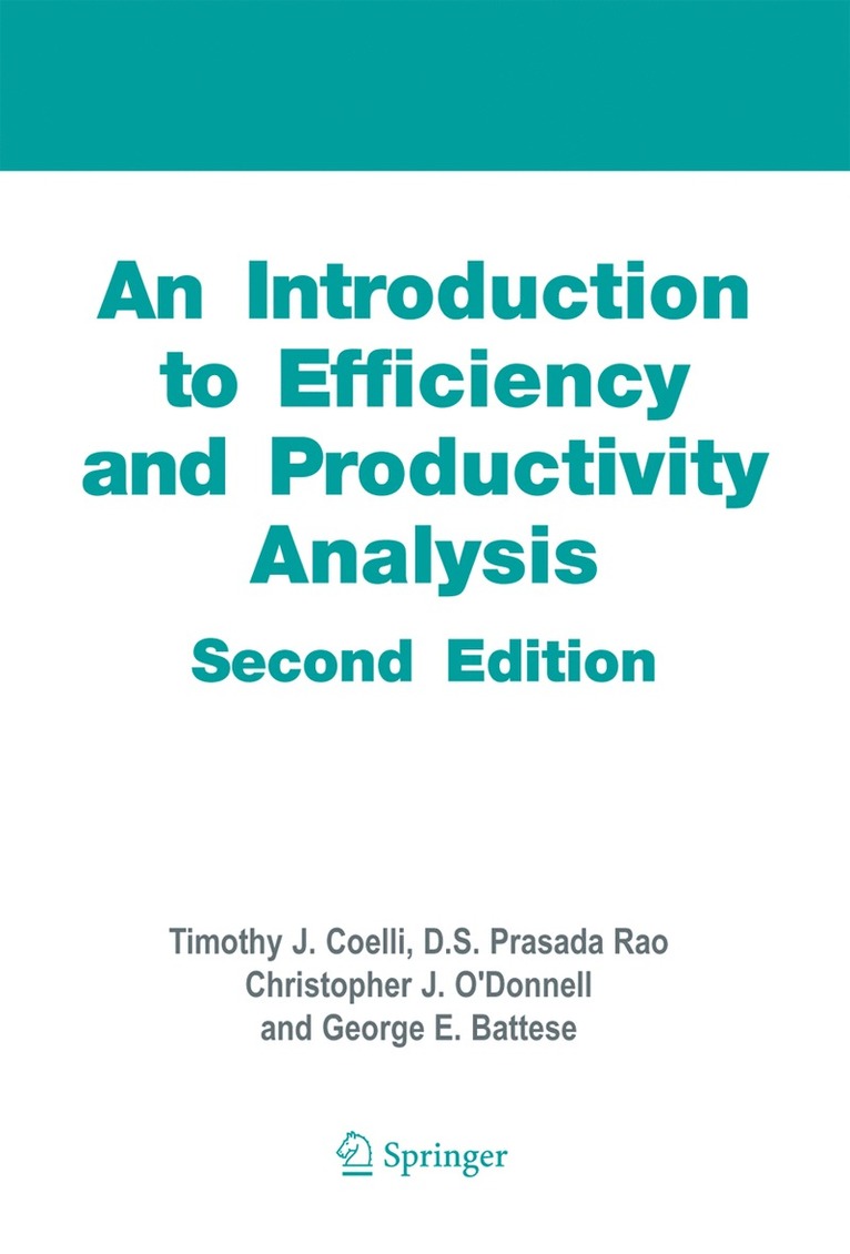 Introduction to Efficiency and Productivity Analysis 1