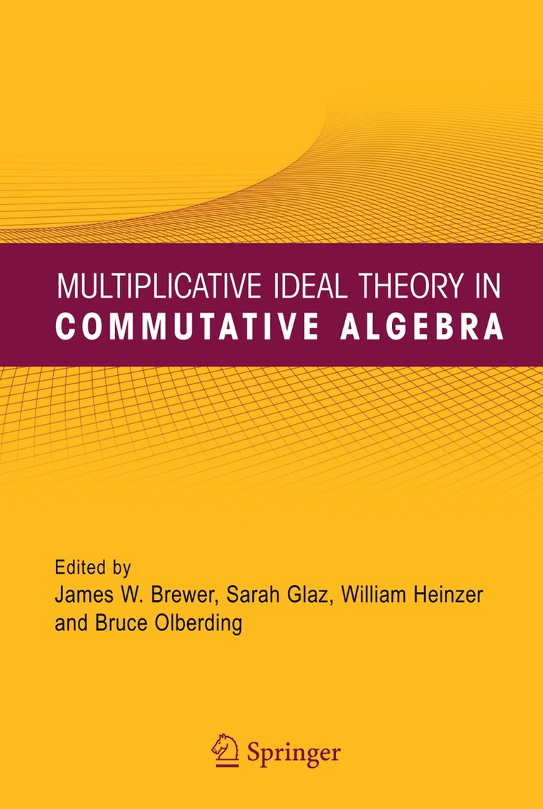 James W. Brewer, Sarah Glaz, William Heinzer, Bruce Olberding, James W Brewer - Multiplicative Ideal Theory in Commutative Algebra, Inbunden