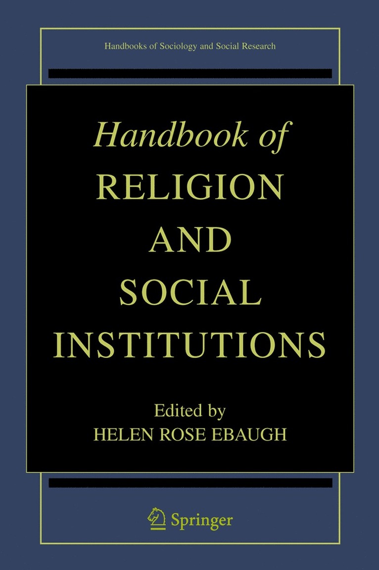 Helen Rose Ebaugh - Handbook of Religion and Social Institutions, Häftad