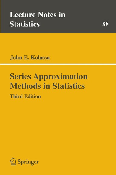 John E. Kolassa - Series Approximation Methods in Statistics, Häftad