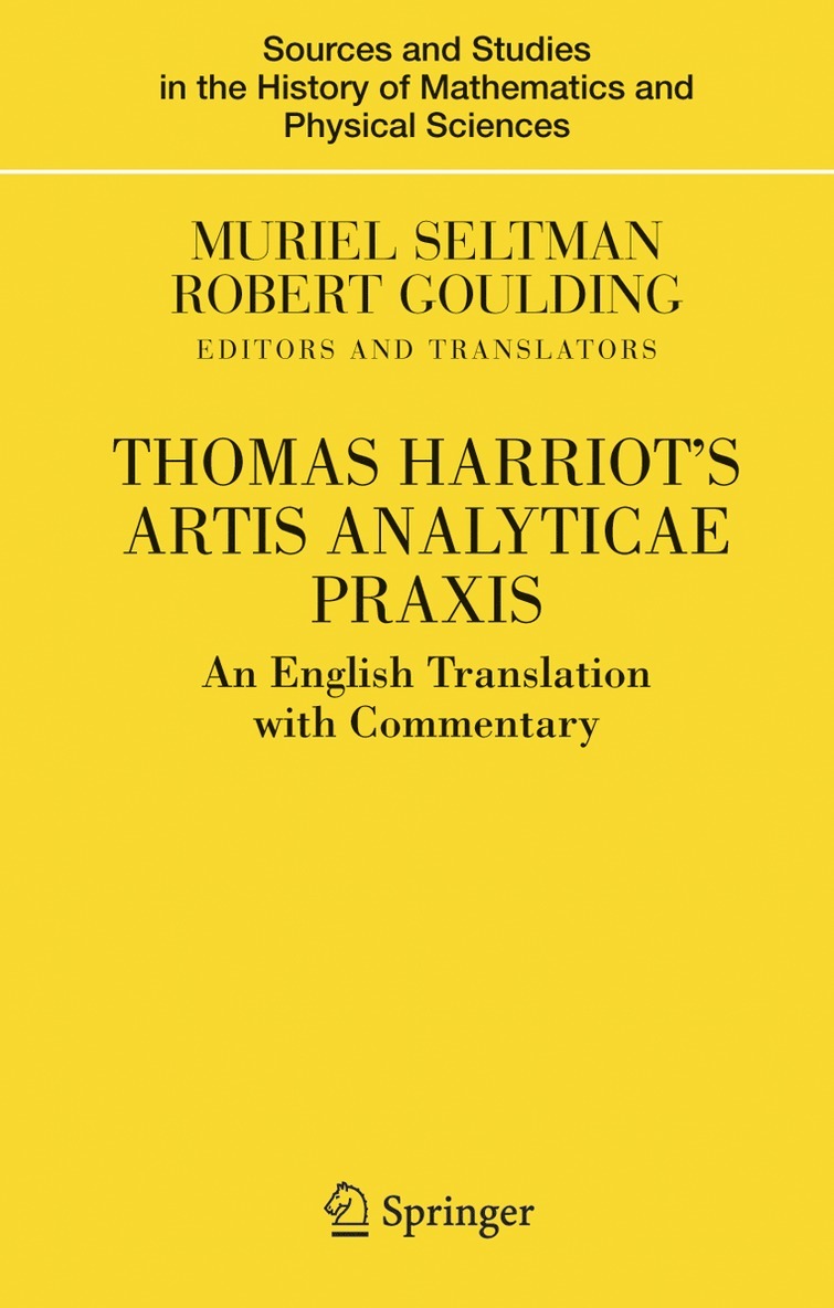 Thomas Harriot's Artis Analyticae Praxis 1