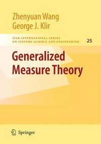 bokomslag Generalized Measure Theory