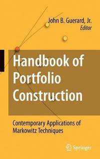 bokomslag Handbook of Portfolio Construction