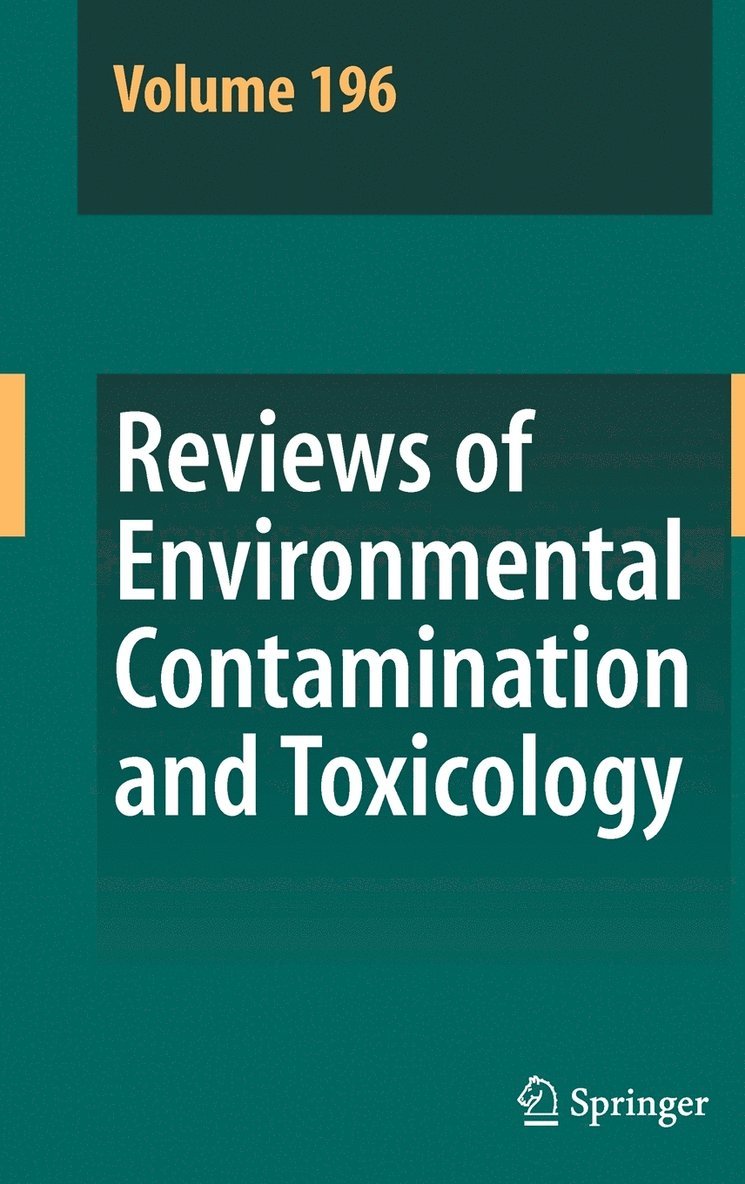 David M. Whitacre, David M Whitacre - Reviews of Environmental Contamination and Toxicology 196, Inbunden