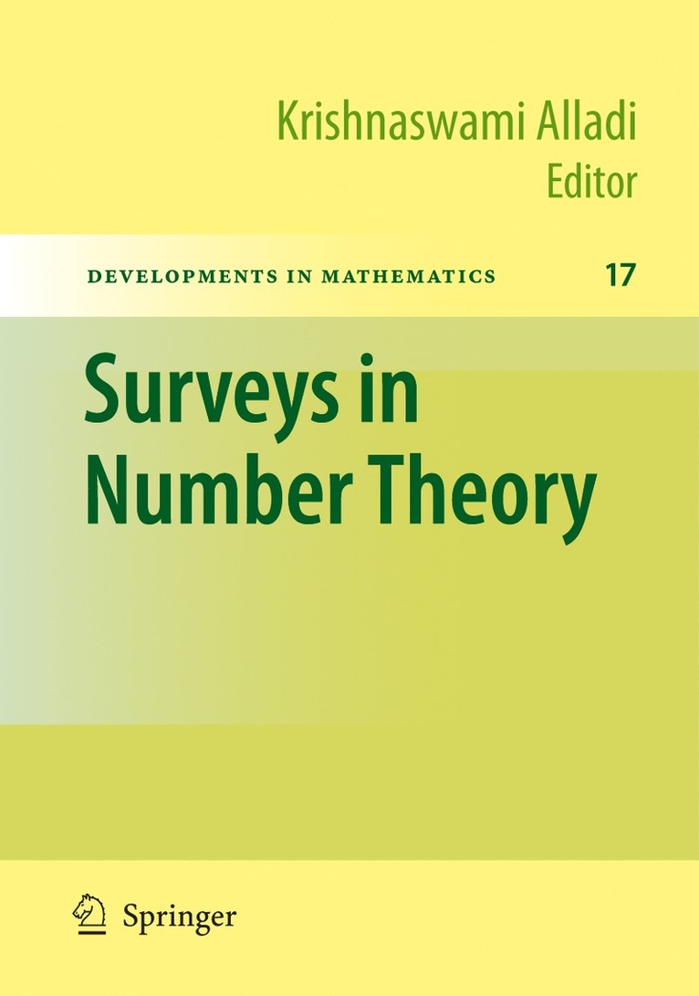 Krishnaswami Alladi - Surveys in Number Theory, Inbunden