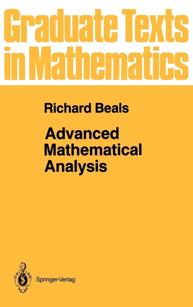 Advanced Mathematical Analysis 1