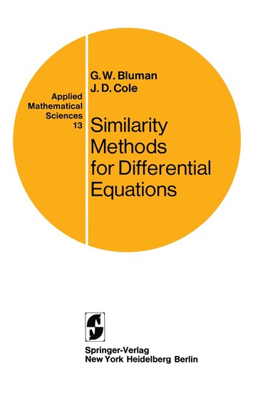 bokomslag Similarity Methods for Differential Equations