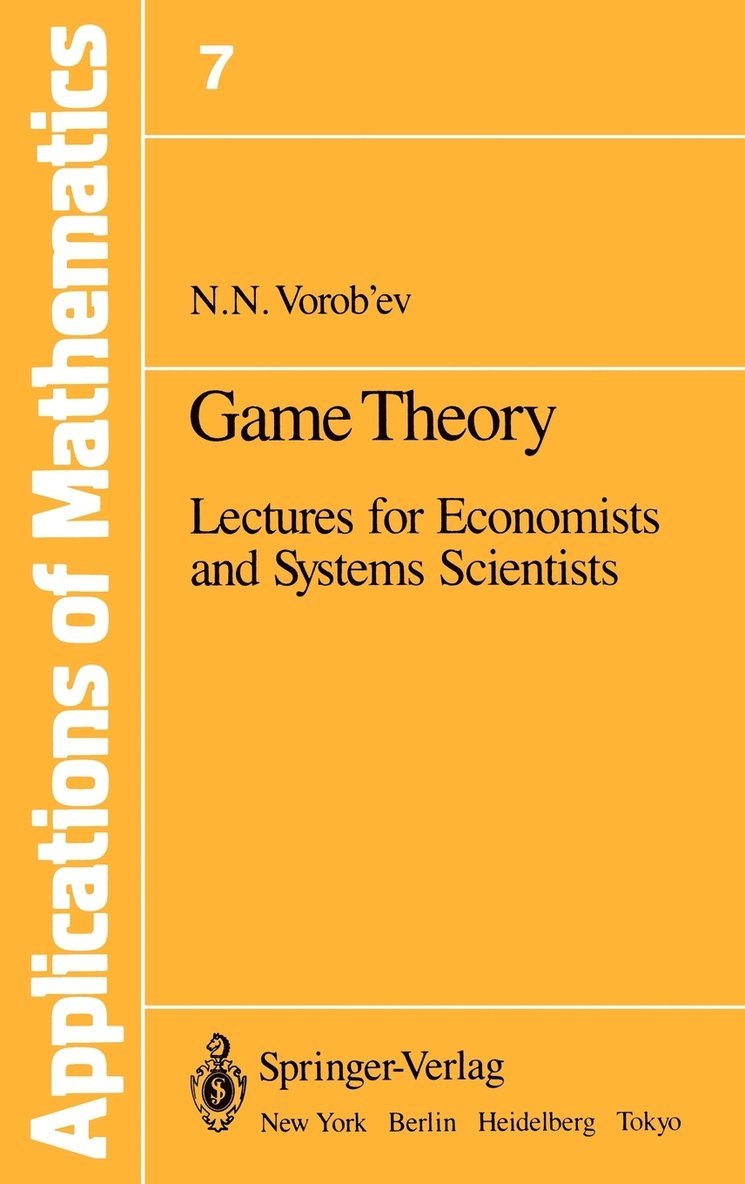 Nikolai N. Vorob'ev, Nikolai N Vorob'ev, S. Kotz - Game Theory, Inbunden