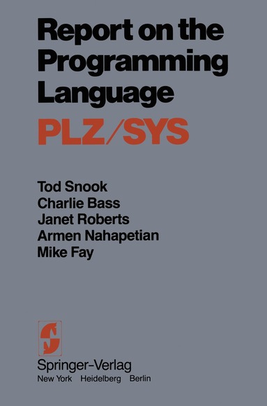 bokomslag Report on the Programming Language PLZ/SYS