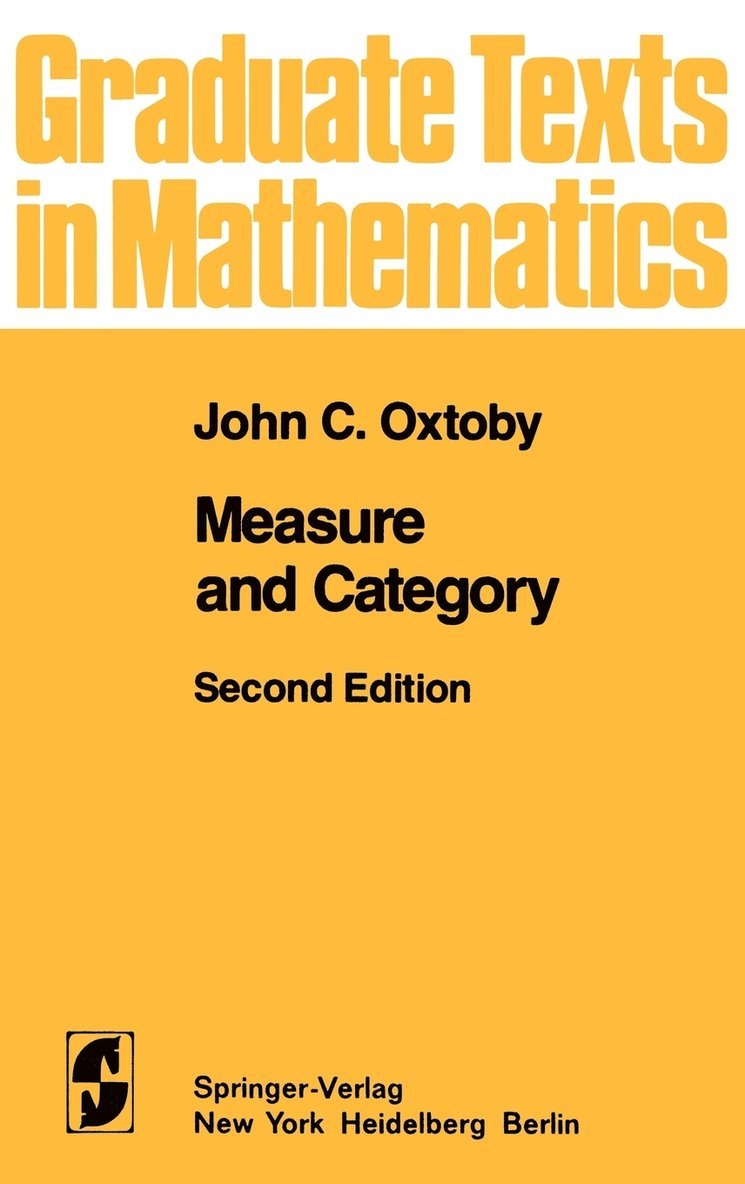 Measure and Category 1