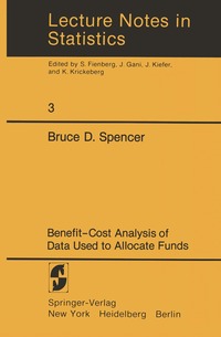 bokomslag Benefit-Cost Analysis of Data Used to Allocate Funds
