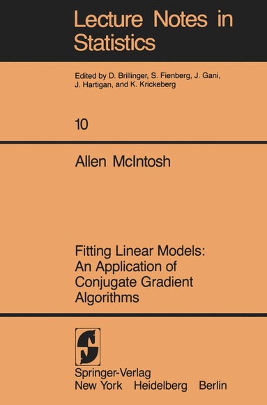 A. McIntosh - Fitting Linear Models, Häftad