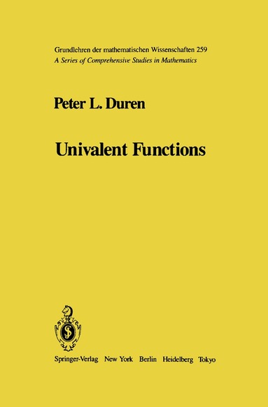 P. L. Duren - Univalent Functions, Inbunden