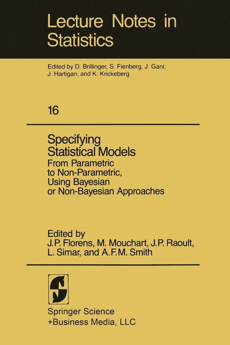 Specifying Statistical Models 1